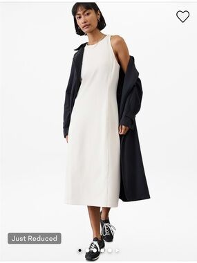 New With Tags Athleta Petite Seasoft Rib Midi Tank Dress Sz MP